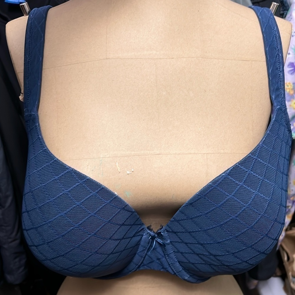 Cacique lightly lined t-shirt bra blue 40DD